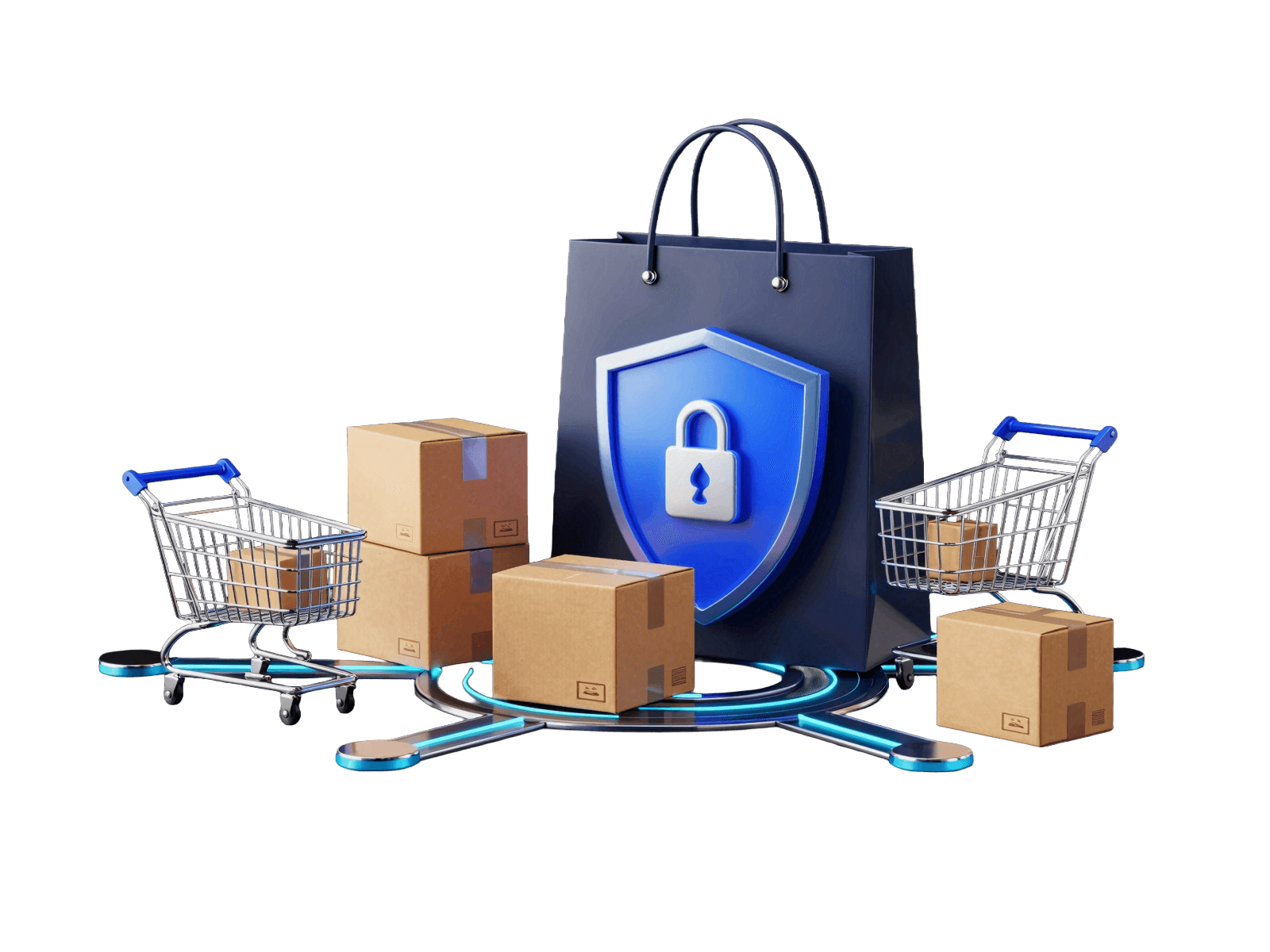 Ecommerce technology and order workflow concept