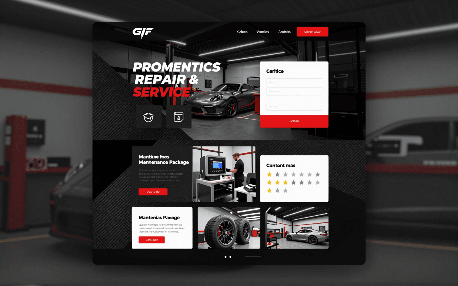 Auto Repair & Service website concept