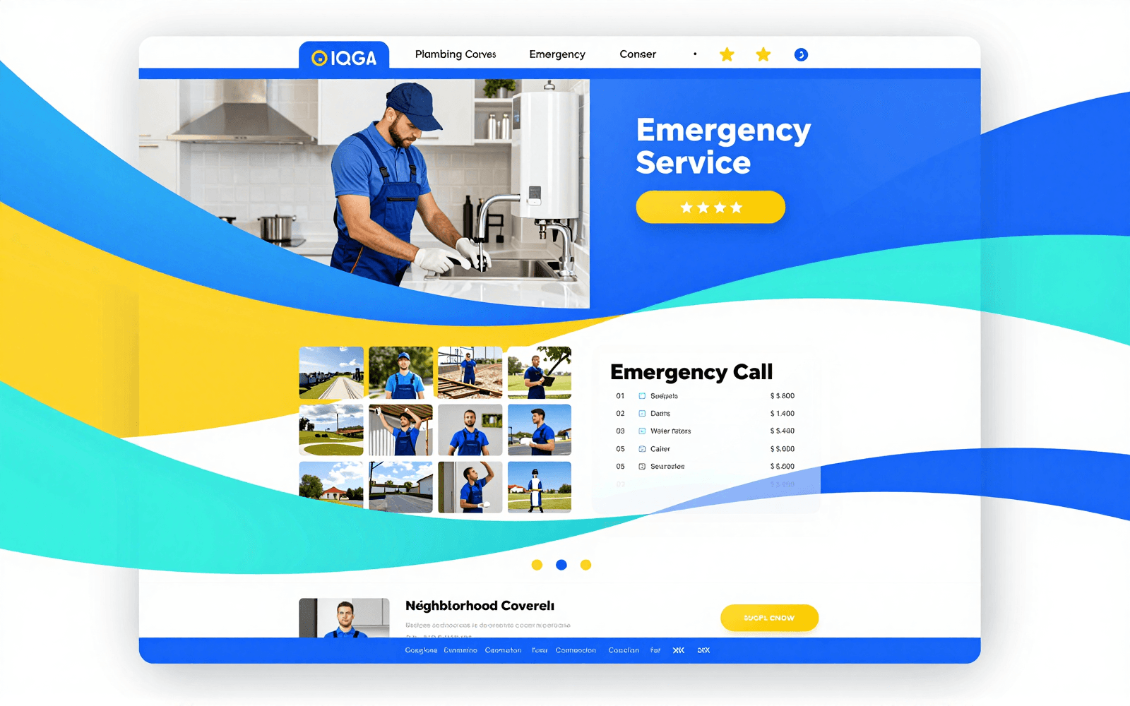 Plumbing Services website concept