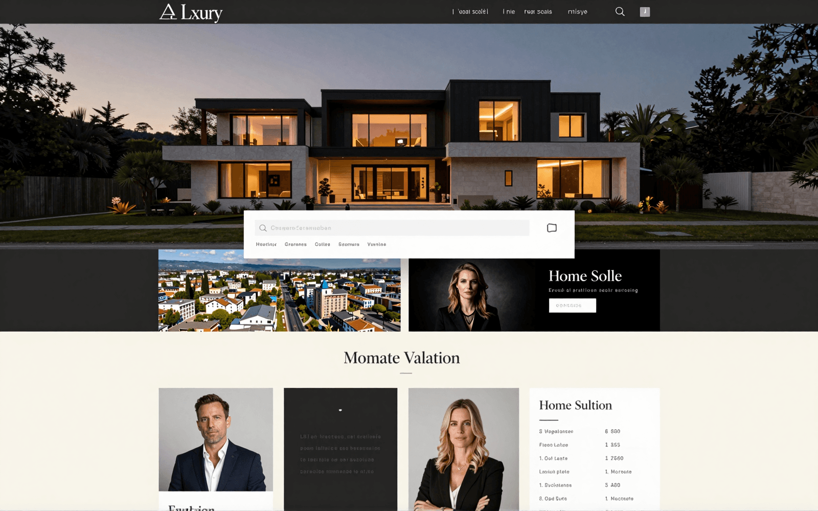 Real Estate website concept