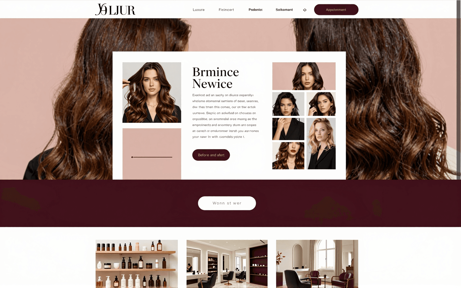 Salon & Beauty website concept